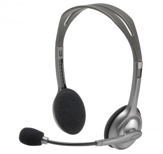 Logitech Stereo H110 אוזניות עם מיקרופון – כסף