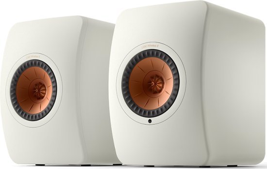 זוג רמקולים מדפיים אלחוטיים KEF LS50 Wireless II – צבע לבן