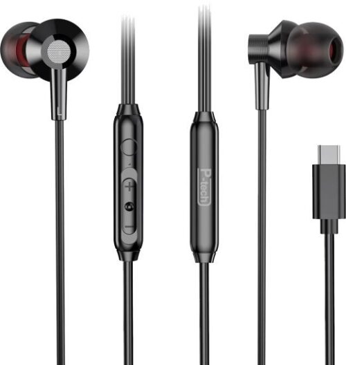 אוזניות סטריאו עם מיקרופון Power-Tech P-T C2 – צבע שחור