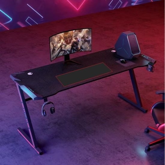 שולחן גיימינג Samurai 120x60 RGB שחור