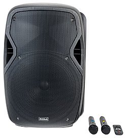 מערכת קריוקי ניידת Richtech STUDIO 12 400W עם 2 מיקרופונים – שחור
