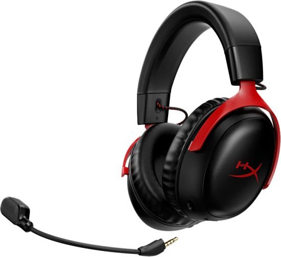 אוזניות גיימינג אלחוטיות HyperX Cloud III – צבע שחור / אדום