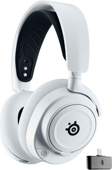 אוזניות גיימינג אלחוטיות SteelSeries Arctis Nova 7X – צבע לבן