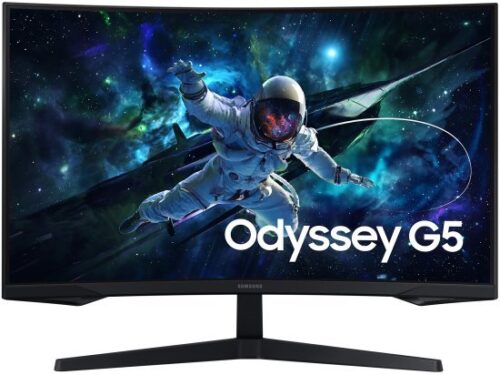 מסך גיימינג קעור Samsung Odyssey G5 S32CG552EM 32'' QHD 165Hz – שחור
