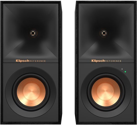 זוג רמקולים מדפיים מוגברים אלחוטיים Klipsch Reference R-40PM – צבע שחור