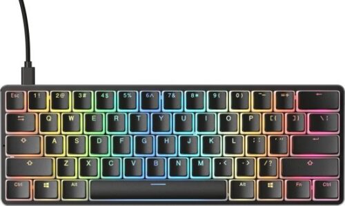 מקלדת גיימינג מכנית חוטית Glorious GMMK Prebuilt Compact 60% צבע שחור