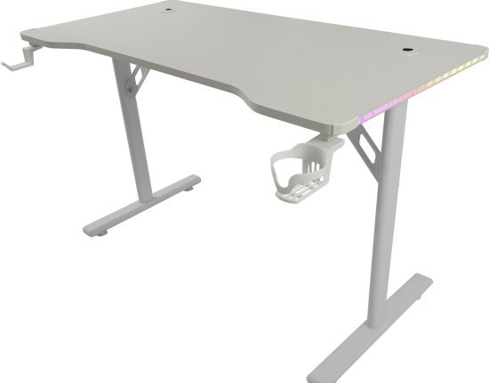 שולחן גיימינג 120 סמ כולל תאורת RGB דגם TOKYO מבית Multi Garden צבע לבן