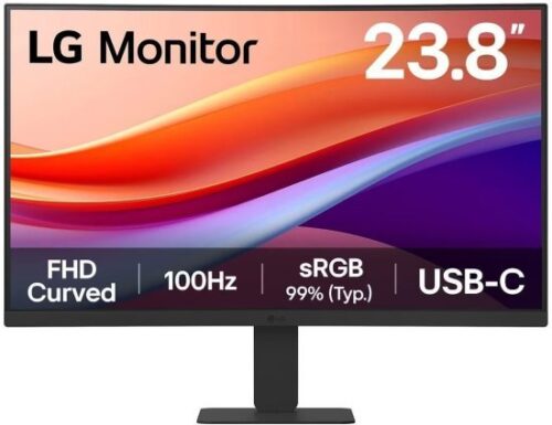 מסך LG 24U421A-B 24'' FHD VA קעור