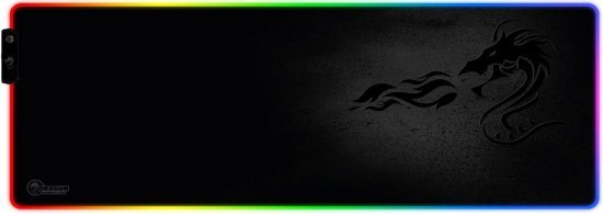 משטח גיימינג Dragon XL RGB 800x300x4 מ"מ שחור