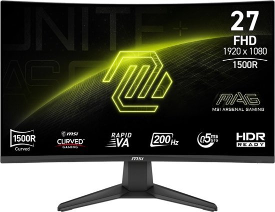 מסך מחשב גיימינג קעור MSI MAG 276CF E20 WQHD 200Hz 27
