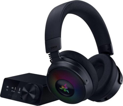 אוזניות גיימינג אלחוטיות Razer Kraken V4 Pro עם יחידת שליטה – צבע שחור