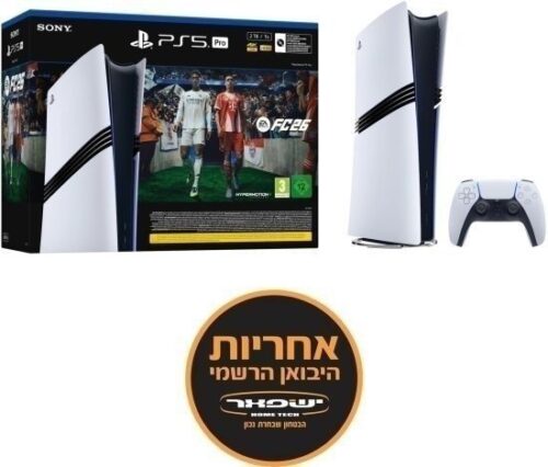 קונסולת PS5 Pro 2TB Digital Edition + FC26 – יבואן רשמי