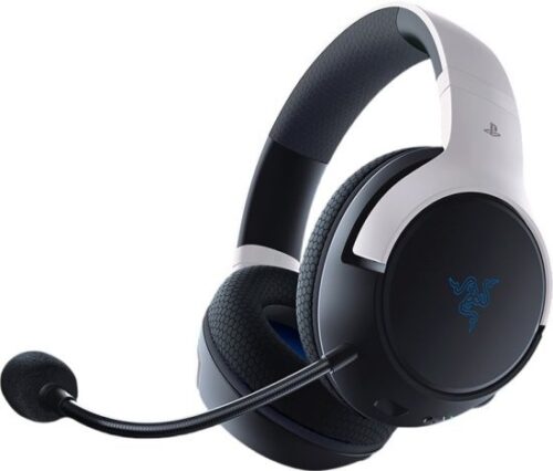 אוזניות גיימינג אלחוטיות Razer Kaira X HyperSpeed תואמות PlayStation – צבע לבן־שחור