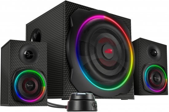 מערכת רמקולים SpeedLink Gravity Carbon RGB 2.1 עם Bluetooth – צבע שחור
