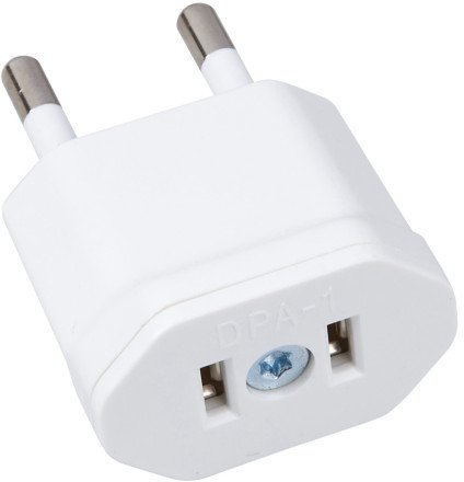 110897_b_1.jpg מתאם קבוע מתקע אמריקאי לתקע ישראלי Wise Electric DPA-1 - צבע לבן