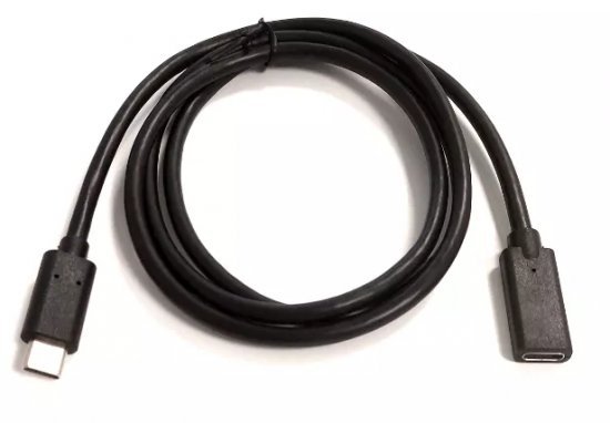 מתאם מחיבור USB 3.1 Type C זכר לחיבור USB 3.1 Type C נקבה Gold Touch - באורך 1 מטר