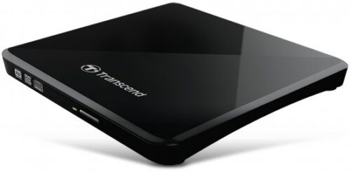 צורב חיצוני Transcend Super Slim Portable DVD±RW x8 USB 2.0 TS8XDVDS-K - צבע שחור