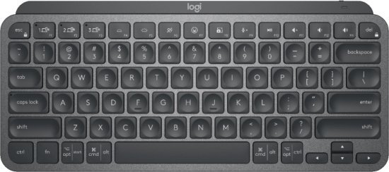 מקלדת מיני אלחוטית בלוטות' מוארת Logitech MX Keys Mini - אפור כהה