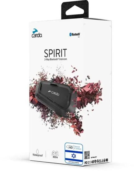 דיבורית Bluetooth לאופנוע Cardo Spirit Special IL Edition