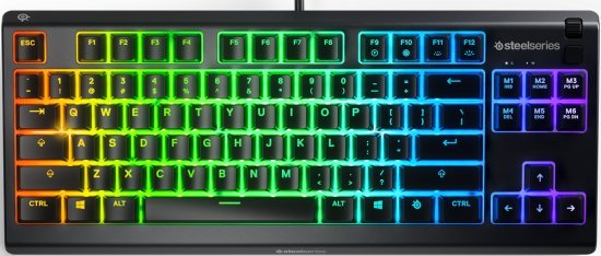 מקלדת גיימרים SteelSeries Apex 3 TKL RGB - מתג Whisper Quiet
