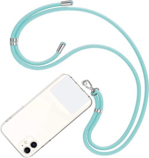 252851_b_1.jpg שרוך שרשרת לסמארטפון עם כרטיס חיבור - כחול