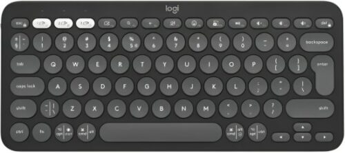 מקלדת אלחוטית Logitech Pebble Keys 2 K380s Multi-Device Bluetooth - צבע Tonal Graphite
