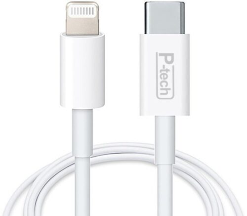 281763_b_1.jpg כבל סנכרון וטעינה 20W באורך 1 מטר עם חיבור USB Type-C לחיבור Lightning מבית Power-Tech - צבע לבן