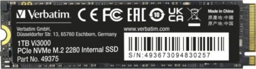 כונן Verbatim Vi3000 1TB SSD PCIe M.2 NVMe