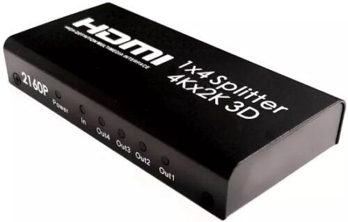 מפצל 4K מחיבור HDMI ל-4 חיבורי Gold Touch HDMI-4K-SP4 - HDMI - צבע שחור