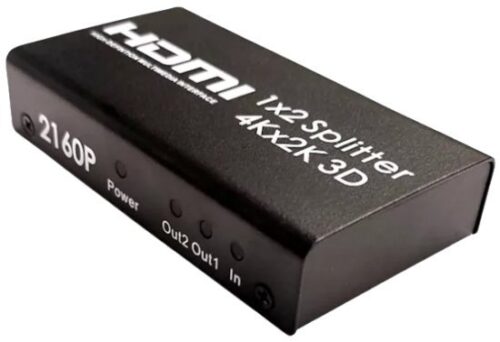 מפצל 4K מחיבור HDMI ל-2 חיבורי Gold Touch HDMI-4K-SP2 - HDMI - צבע שחור