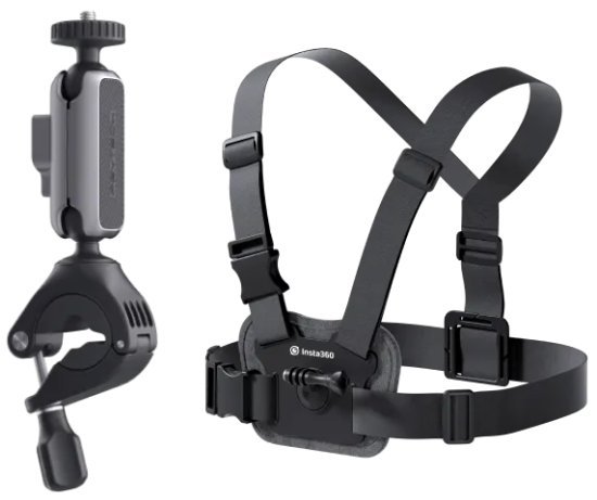 ערכת צילום לאופניים (רצועת חזה + תושבת לכידון) למצלמות Insta360
