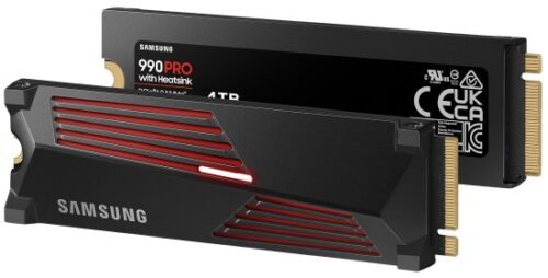 כונן SSD עם גוף קירור Samsung 990 PRO Heatsink NVMe M.2 4TB