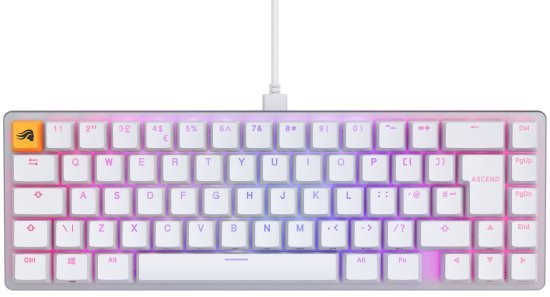 מקלדת גיימינג מכנית קומפקטית חוטית Glorious GMMK 2 Prebuilt 65% - צבע לבן