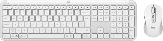 סט מקלדת ועכבר אלחוטיים Logitech MK950 Signature Slim - לבן