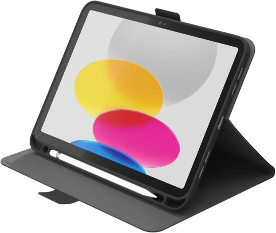 כיסוי Cygnett Tekview ל- Apple iPad 10.9 Inch 2022 / iPad 11 Inch (A16) 2025 עם אחסון ל- Apple Pencil - צבע שחור / אפור
