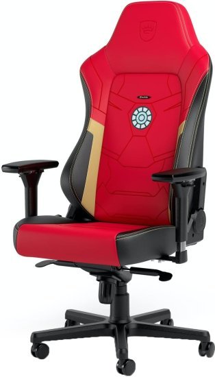 כיסא גיימינג סדרת Hero דגם Iron Man מבית Noblechairs - מהדורה מיוחדת - צבע שחור / אדום