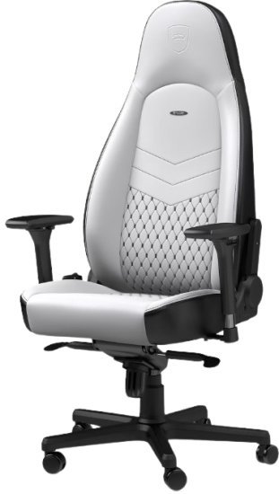 כיסא גיימינג סדרת Icon מבית Noblechairs - צבע לבן / שחור