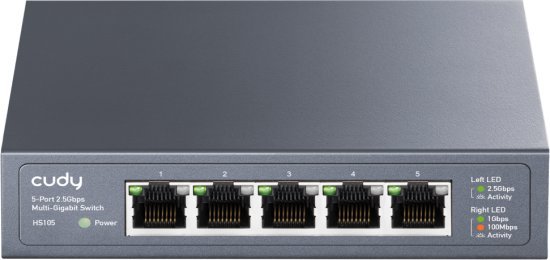 מתג שולחני מתכתי Cudy 5-Port  2.5Gbps HS105