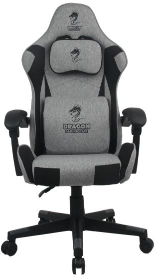 כיסא גיימינג / משרדי עשוי בד Dragon Flex - צבע אפור