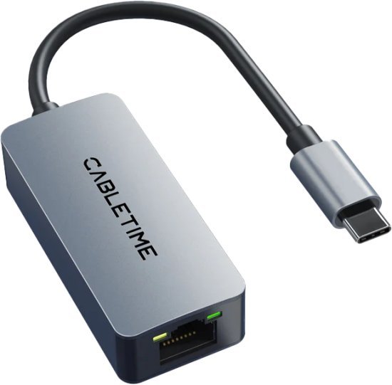 מתאם רשת USB Type-C ל־Ethernet RJ45 מבית Cable Time