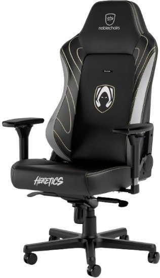 כיסא גיימינג סדרת Hero דגם Team Heretics מבית Noblechairs - מהדורה מיוחדת - צבע שחור