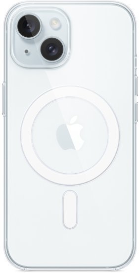 כיסוי מקורי ל-Apple iPhone 15 עם חיבור MagSafe - שקוף