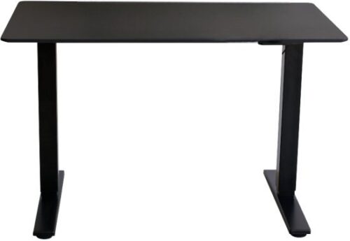 שולחן פנאומטי 120 ס''מ מבית Keisar - רגלי השולחן צבע שחור, פלטה בציפוי PVC צבע שחור