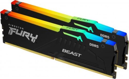 זכרון למחשב Kingston FURY BEAST RGB 2x16GB DDR5 6000MHz CL30