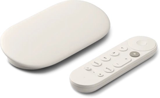 סטרימר Google TV 4K עם שלט קולי - פורצלן