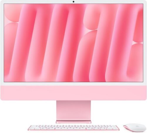 מחשב Apple iMac 24 Inch M4 Chip 8-Core CPU 8-Core GPU 256GB Storage 16GB RAM - דגם MWUG3HB / A - צבע ורוד - Standard Glass