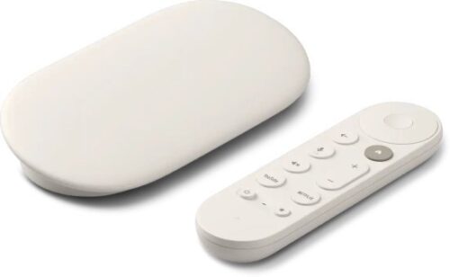 סטרימר Google TV 4K עם שלט קולי - לבן