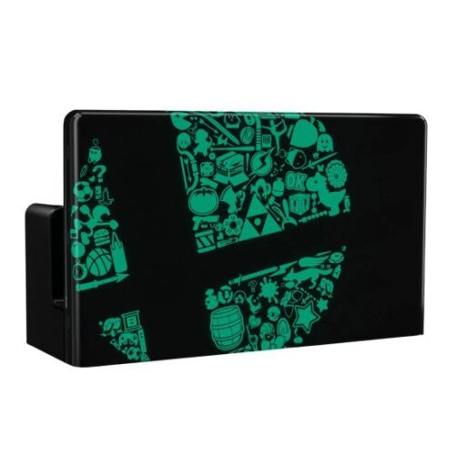 366572_b_1.jpg עמדת טעינה ל-Nintendo Switch ולשלטי Joy-Con מבית FUNLAB - עיצוב Smash Bros - צבע שחור / ירוק