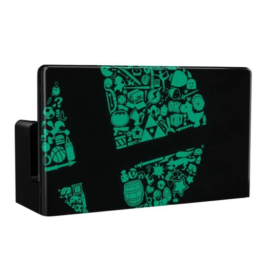 366572_b_1.jpg עמדת טעינה ל-Nintendo Switch ולשלטי Joy-Con מבית FUNLAB - עיצוב Smash Bros - צבע שחור / ירוק