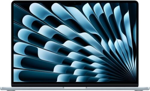 מחשב Apple MacBook Air 15 M4 Chip 10-Core CPU, 10-Core GPU, 256GB SSD Storage, 16GB Unified Memory - צבע Sky Blue - מקלדת עברית / אנגלית - דגם MC7A4HB / A